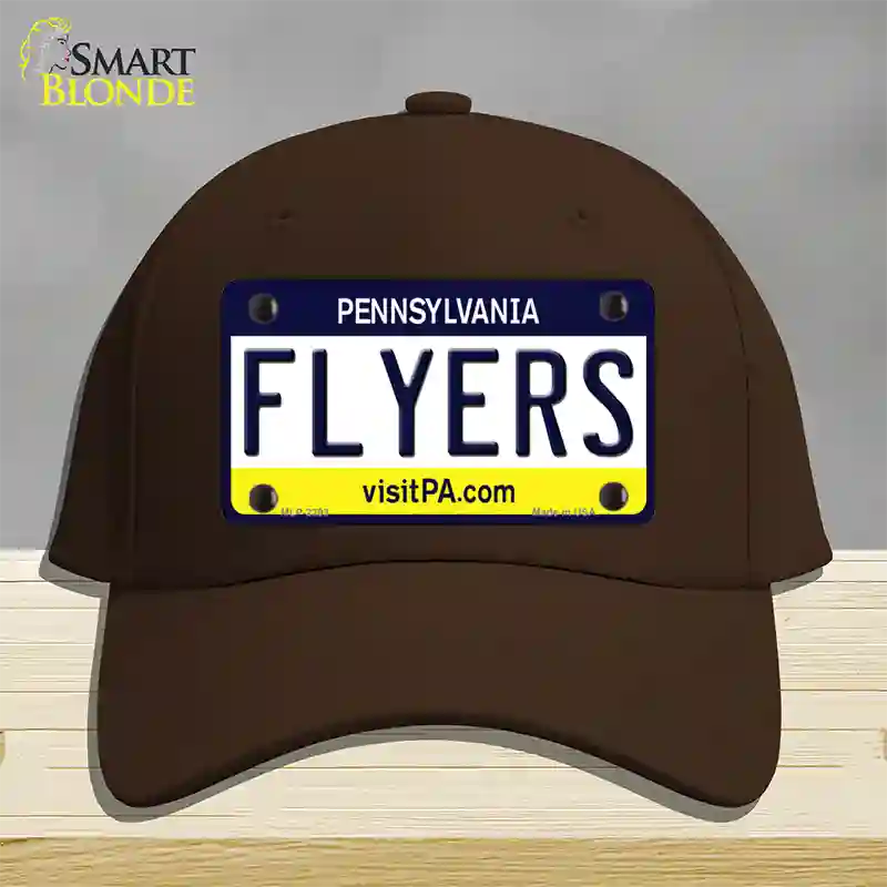 Flyers Pennsylvania State Novelty License Plate Hat Cotton / Dark Brown