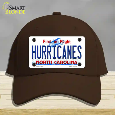 Hurricanes North Carolina State Novelty License Plate Hat Cotton / Dark Brown