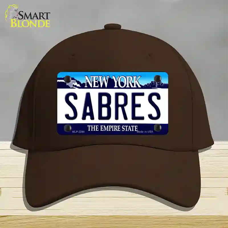 Sabres New York State Novelty License Plate Hat Cotton / Dark Brown