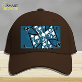 Maltese Cross Skulls Novelty License Plate Hat Cotton / Dark Brown