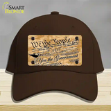 We The People Novelty License Plate Hat Cotton / Dark Brown