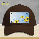 Sunflowers Novelty License Plate Hat Cotton / Dark Brown