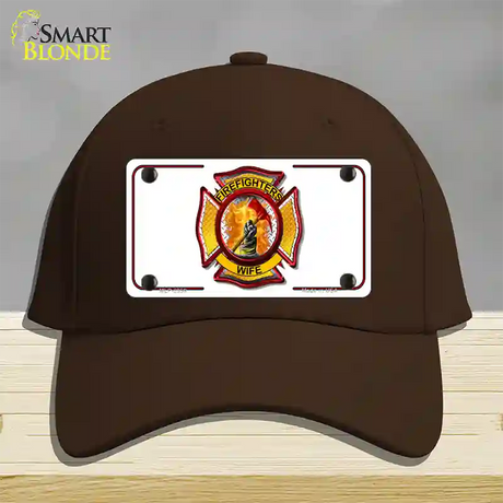 Firefighters Wife Novelty License Plate Hat Cotton / Dark Brown