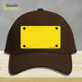 Yellow Solid Novelty License Plate Hat Cotton / Dark Brown