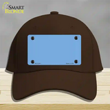 Baby Blue Solid Novelty License Plate Hat Cotton / Dark Brown