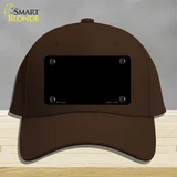 Black Solid Novelty License Plate Hat Cotton / Dark Brown