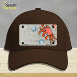 Crab And Seashells Novelty License Plate Hat Cotton / Dark Brown