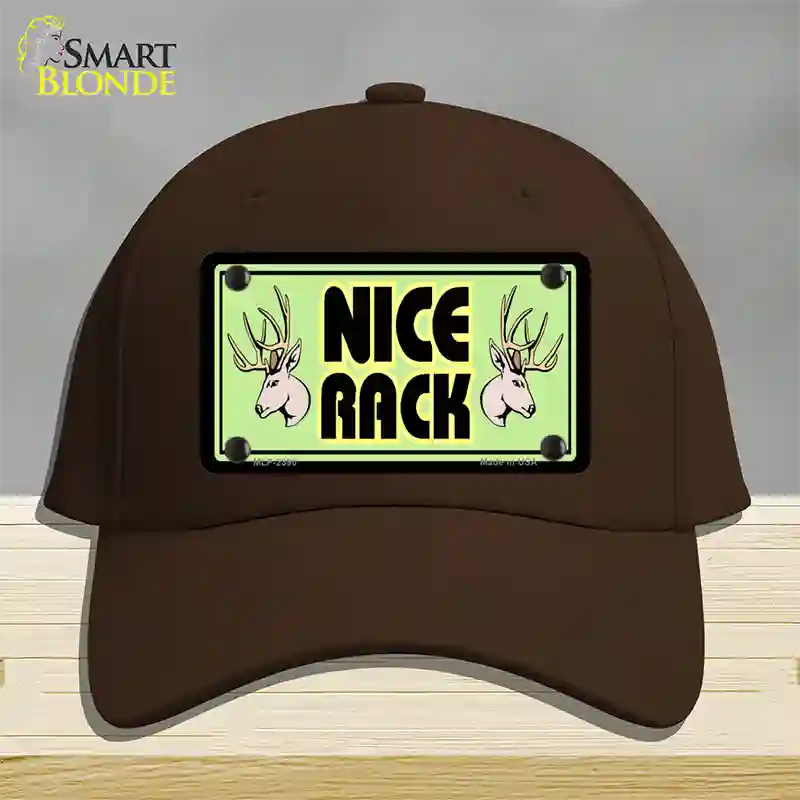 Nice Rack Novelty License Plate Hat Cotton / Dark Brown