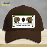 What Happens At Camp Novelty License Plate Hat Cotton / Dark Brown