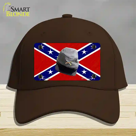 Confederate Army Cap Novelty License Plate Hat Cotton / Dark Brown