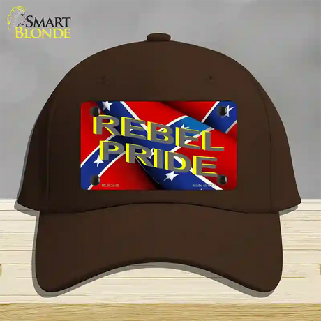 Rebel Pride Novelty License Plate Hat Cotton / Dark Brown