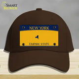 New York State Blanks Novelty License Plate Hat Cotton / Dark Brown