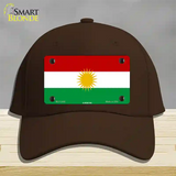 Kurdistan Flag Novelty License Plate Hat Cotton / Dark Brown