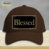 Blessed Gold Novelty License Plate Hat Cotton / Dark Brown