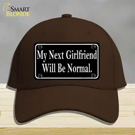 My Next Girlfriend Novelty License Plate Hat Cotton / Dark Brown