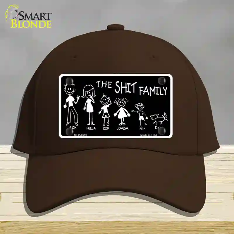 The Shit Family Novelty License Plate Hat Cotton / Dark Brown