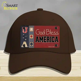 God Bless America Quilt Novelty License Plate Hat Cotton / Dark Brown