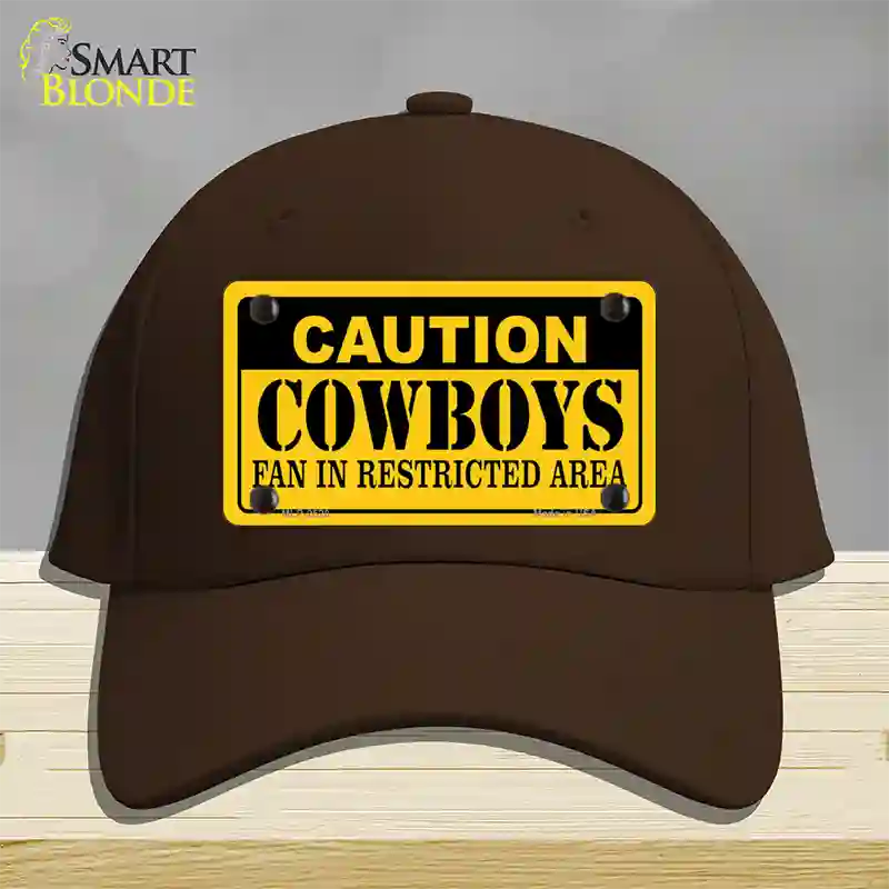 Caution Cowboys Novelty License Plate Hat Cotton / Dark Brown