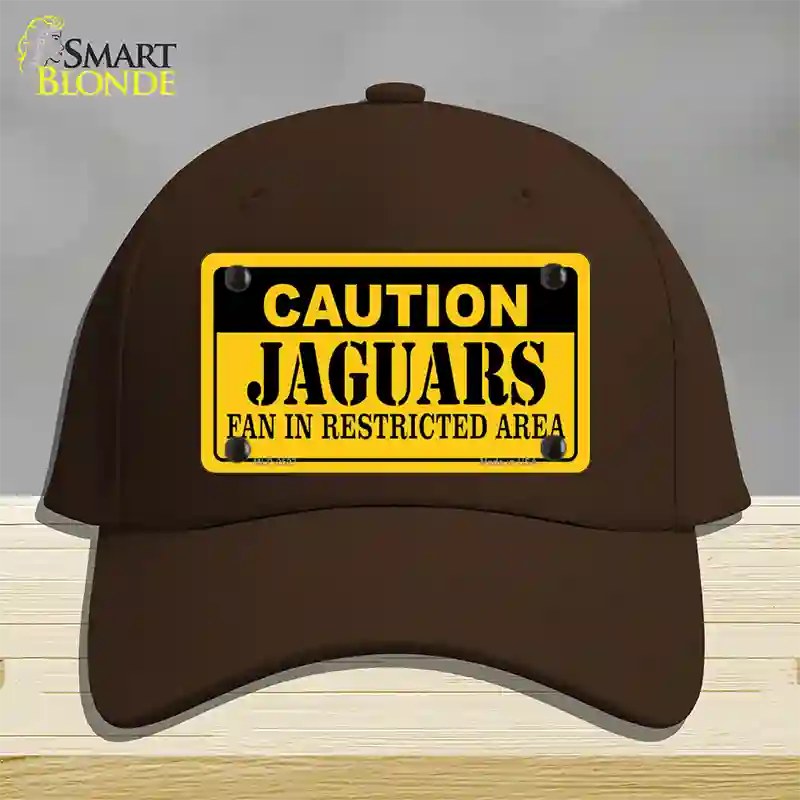 Caution Jaguars Novelty License Plate Hat Cotton / Dark Brown