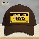 Caution Giants Novelty License Plate Hat Cotton / Dark Brown