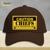 Caution Chiefs Novelty License Plate Hat Cotton / Dark Brown