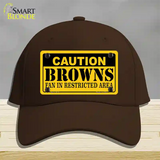 Caution Browns Novelty License Plate Hat Cotton / Dark Brown