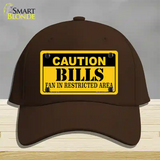 Caution Bills Novelty License Plate Hat Cotton / Dark Brown