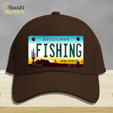 Fishing Arizona Novelty License Plate Hat Cotton / Dark Brown