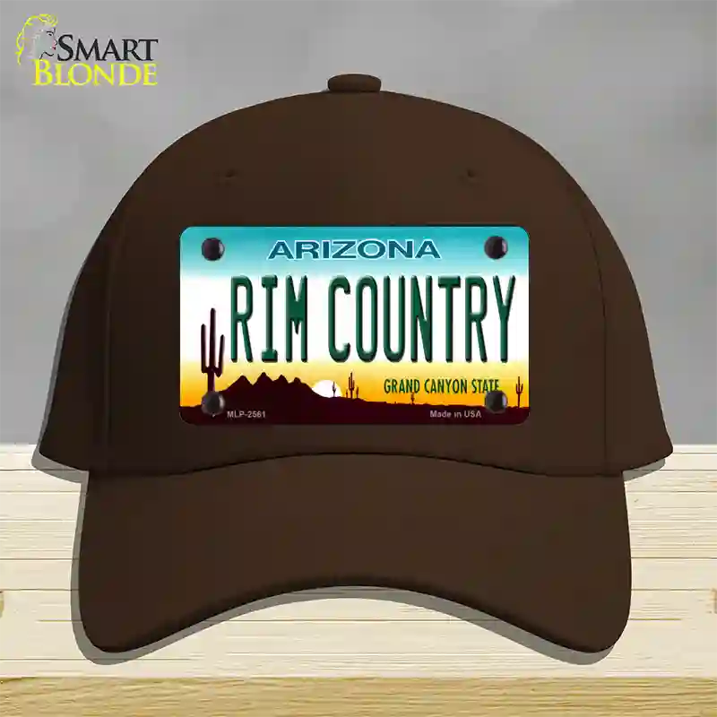 Rim Country Arizona Novelty License Plate Hat Cotton / Dark Brown