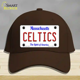 Celtics Massachusetts State Novelty License Plate Hat Cotton / Dark Brown