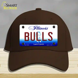 Bulls Illinois State Novelty License Plate Hat Cotton / Dark Brown