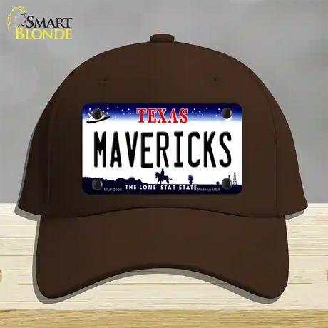 Mavericks Texas State Novelty License Plate Hat Cotton / Dark Brown