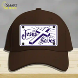 Jesus Saves Novelty License Plate Hat Cotton / Dark Brown