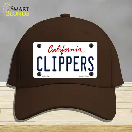 Clippers California State Novelty License Plate Hat Cotton / Dark Brown