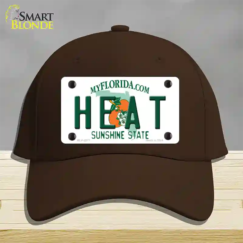 Heat Florida State Novelty License Plate Hat Cotton / Dark Brown