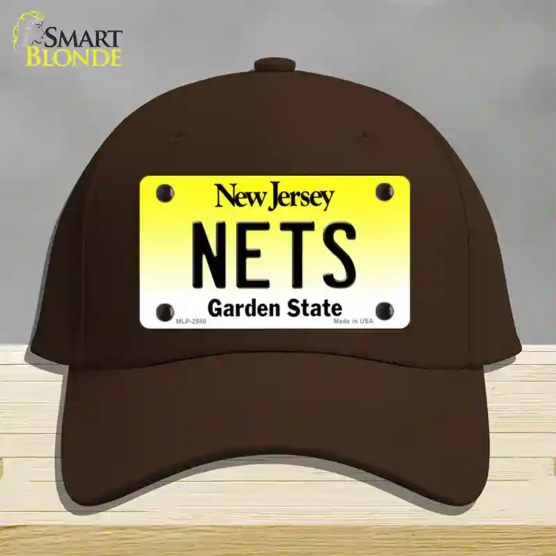 Nets New Jersey State Novelty License Plate Hat Cotton / Dark Brown