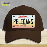 Pelicans Louisiana State Novelty License Plate Hat Cotton / Dark Brown