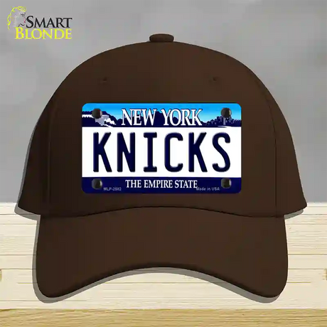 Knicks New York State Novelty License Plate Hat Cotton / Dark Brown