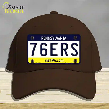 76ers Pennsylvania State Novelty License Plate Hat Cotton / Dark Brown