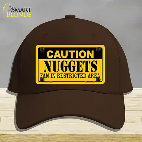 Caution Nuggets Fan Novelty License Plate Hat Cotton / Dark Brown