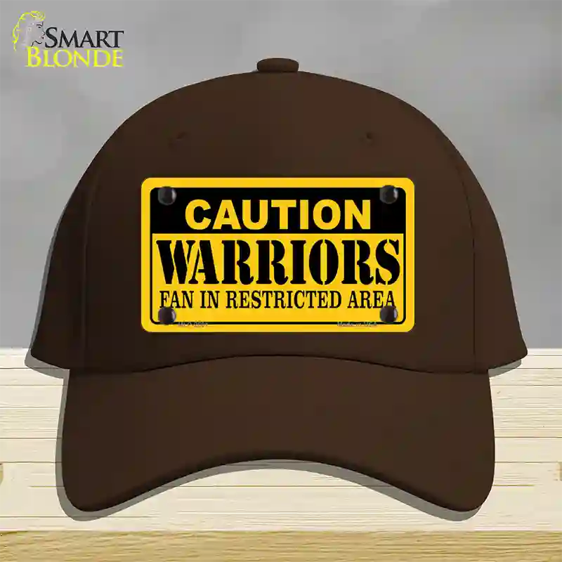 Caution Warriors Fan Novelty License Plate Hat Cotton / Dark Brown