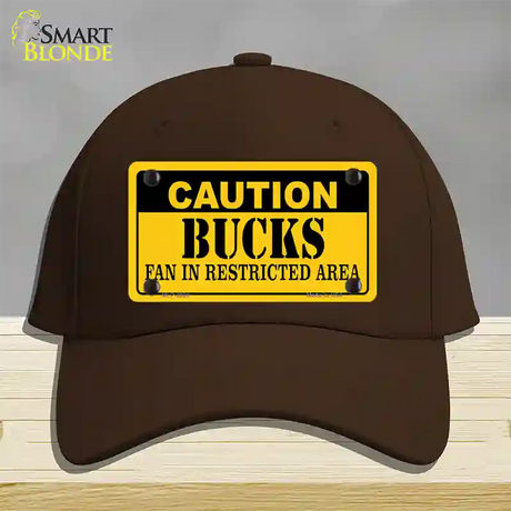 Caution Bucks Fan Novelty License Plate Hat Cotton / Dark Brown