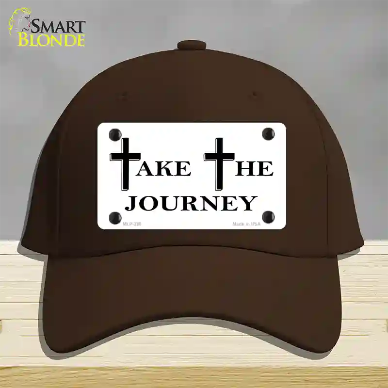 Take The Journey Vanity Novelty License Plate Hat Cotton / Dark Brown