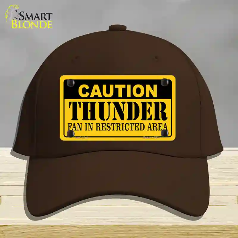 Caution Thunder Fan Novelty License Plate Hat Cotton / Dark Brown