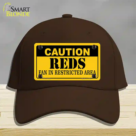 Caution Reds Fan Novelty License Plate Hat Cotton / Dark Brown