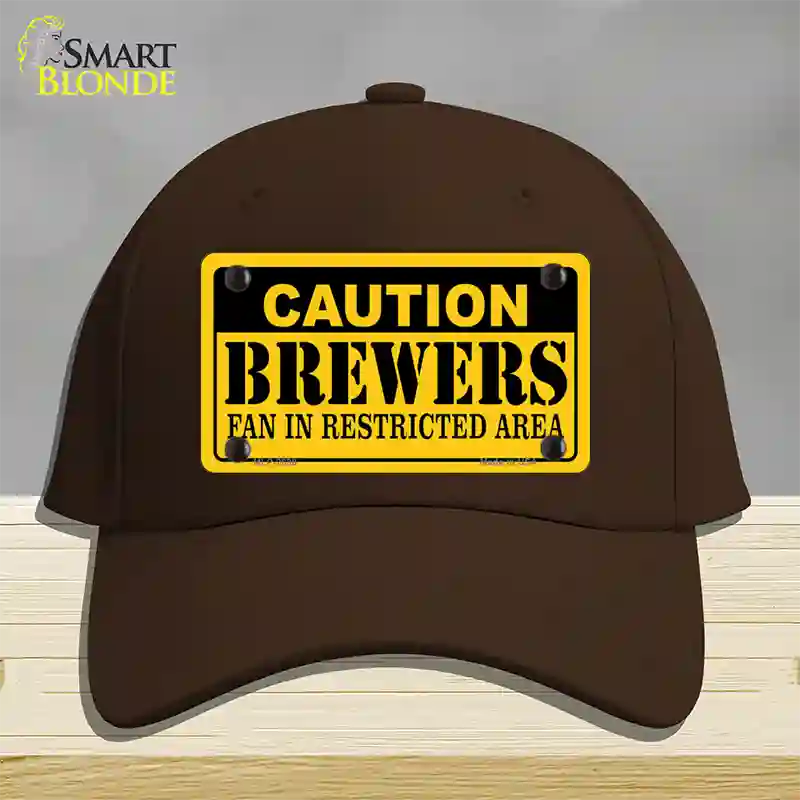 Caution Brewers Fan Novelty License Plate Hat Cotton / Dark Brown