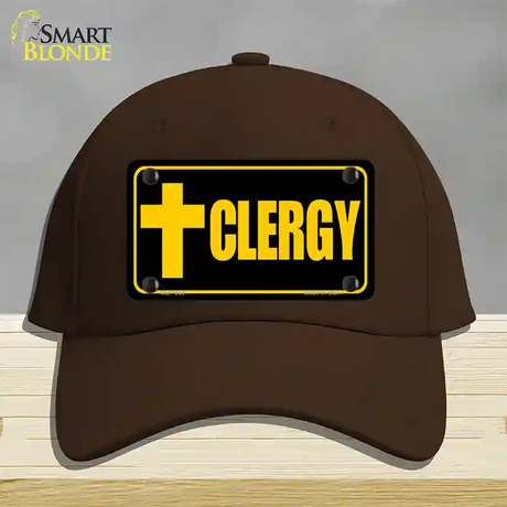 Clergy Vanity Novelty License Plate Hat Cotton / Dark Brown