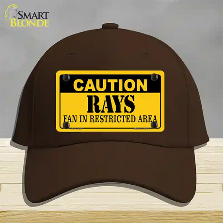 Caution Rays Fan Novelty License Plate Hat Cotton / Dark Brown