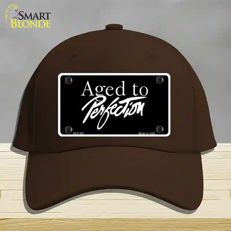 Aged To Perfection Novelty License Plate Hat Cotton / Dark Brown