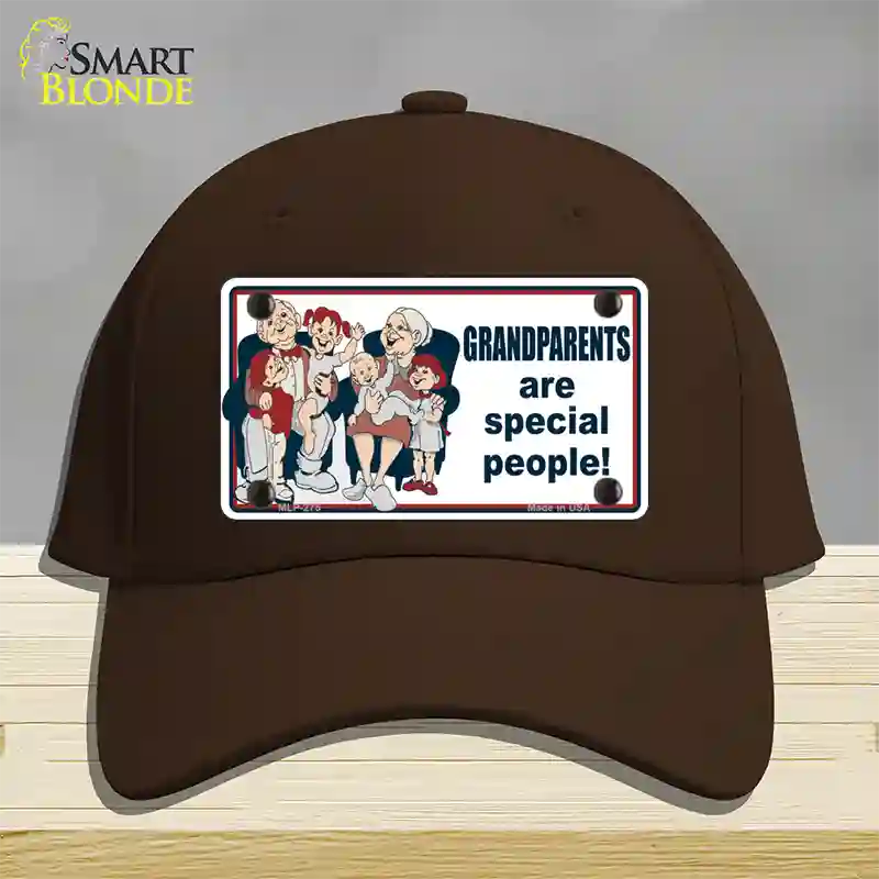 Grandparents Are Special People Novelty License Plate Hat Cotton / Dark Brown